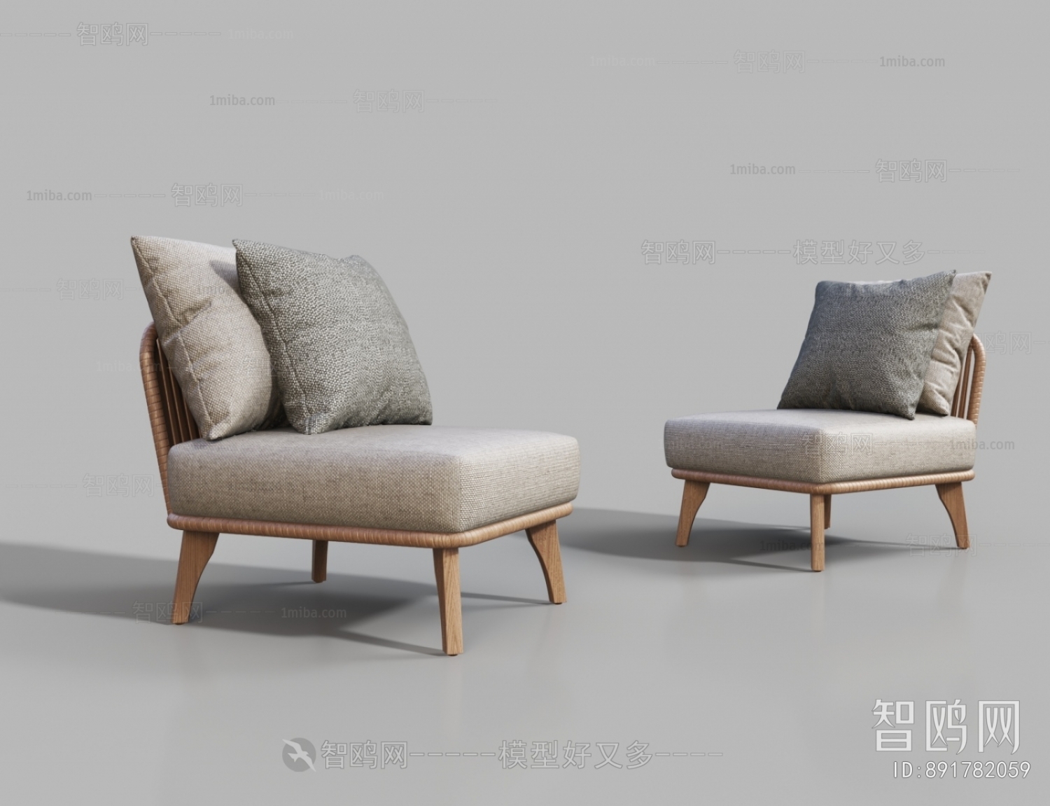 New Chinese Style Single Sofa