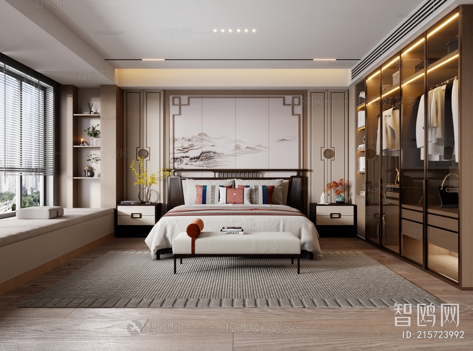 New Chinese Style Bedroom