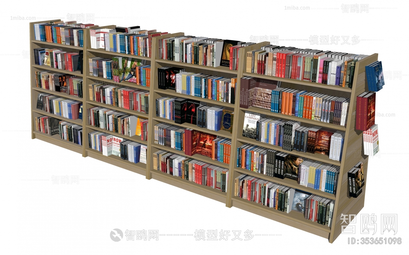 现代书籍书架