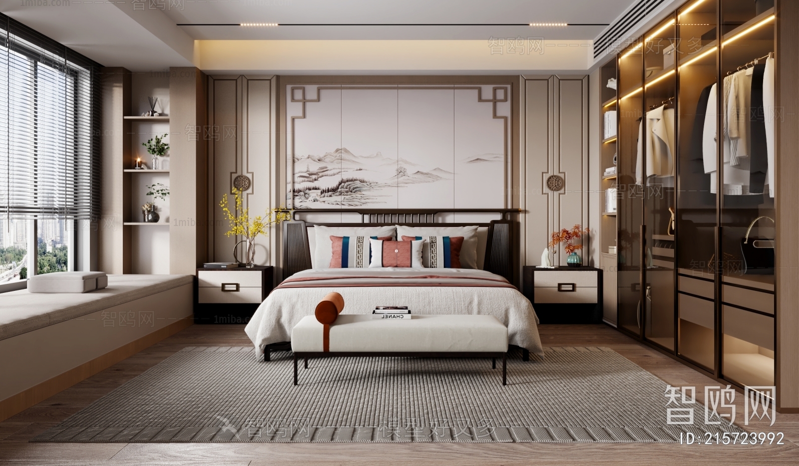 New Chinese Style Bedroom