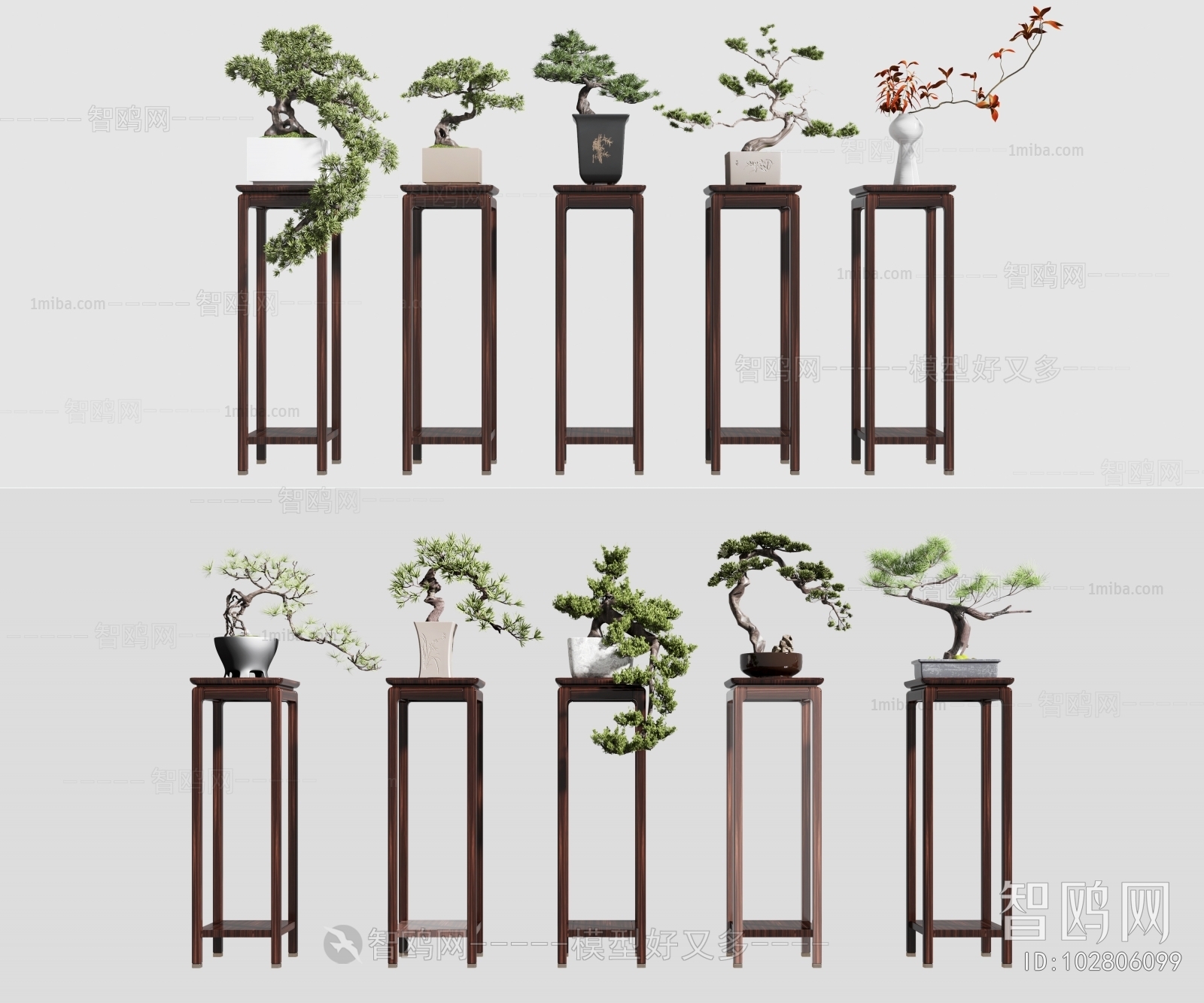 Chinese Style Flower Shelf
