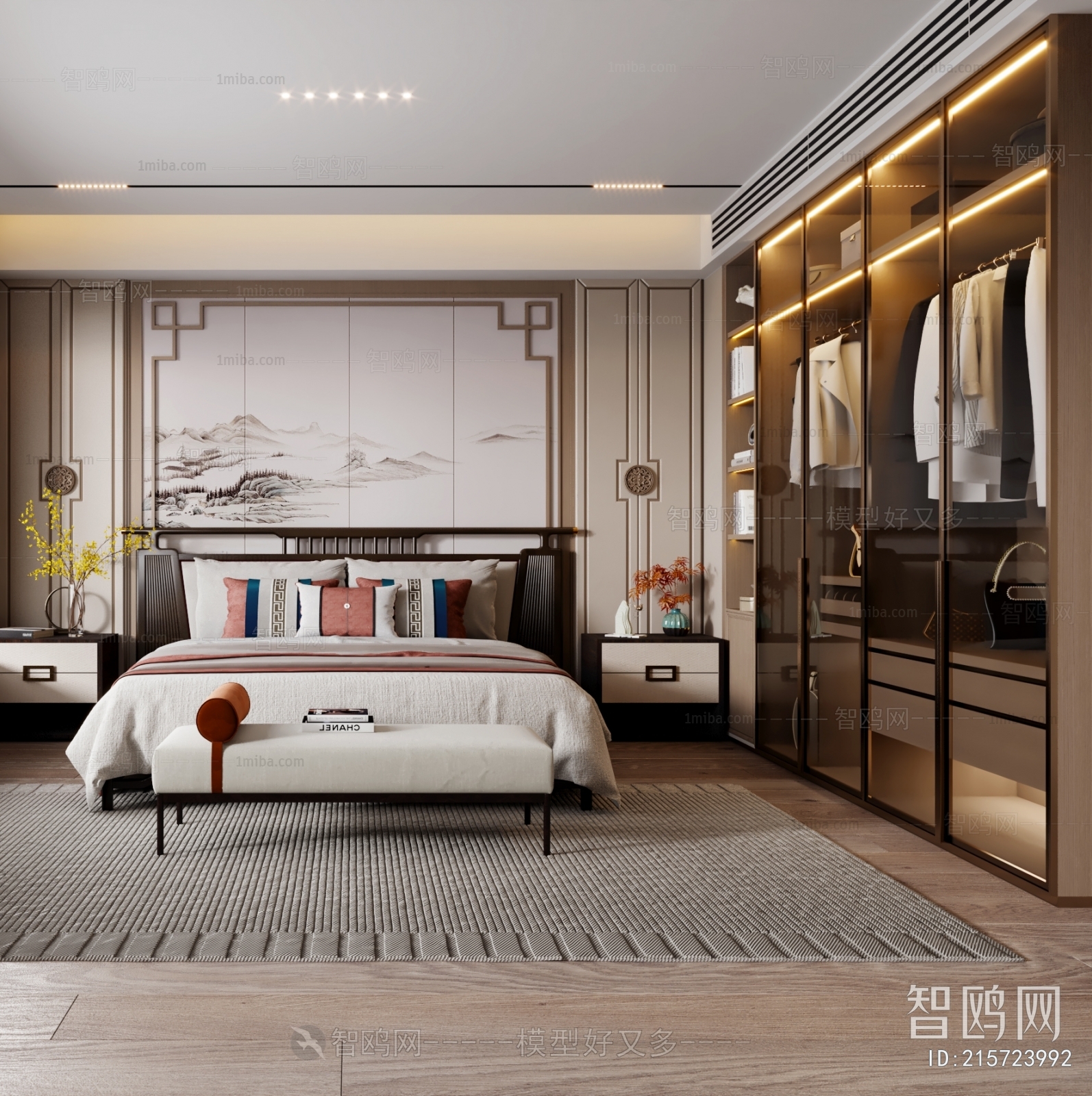 New Chinese Style Bedroom