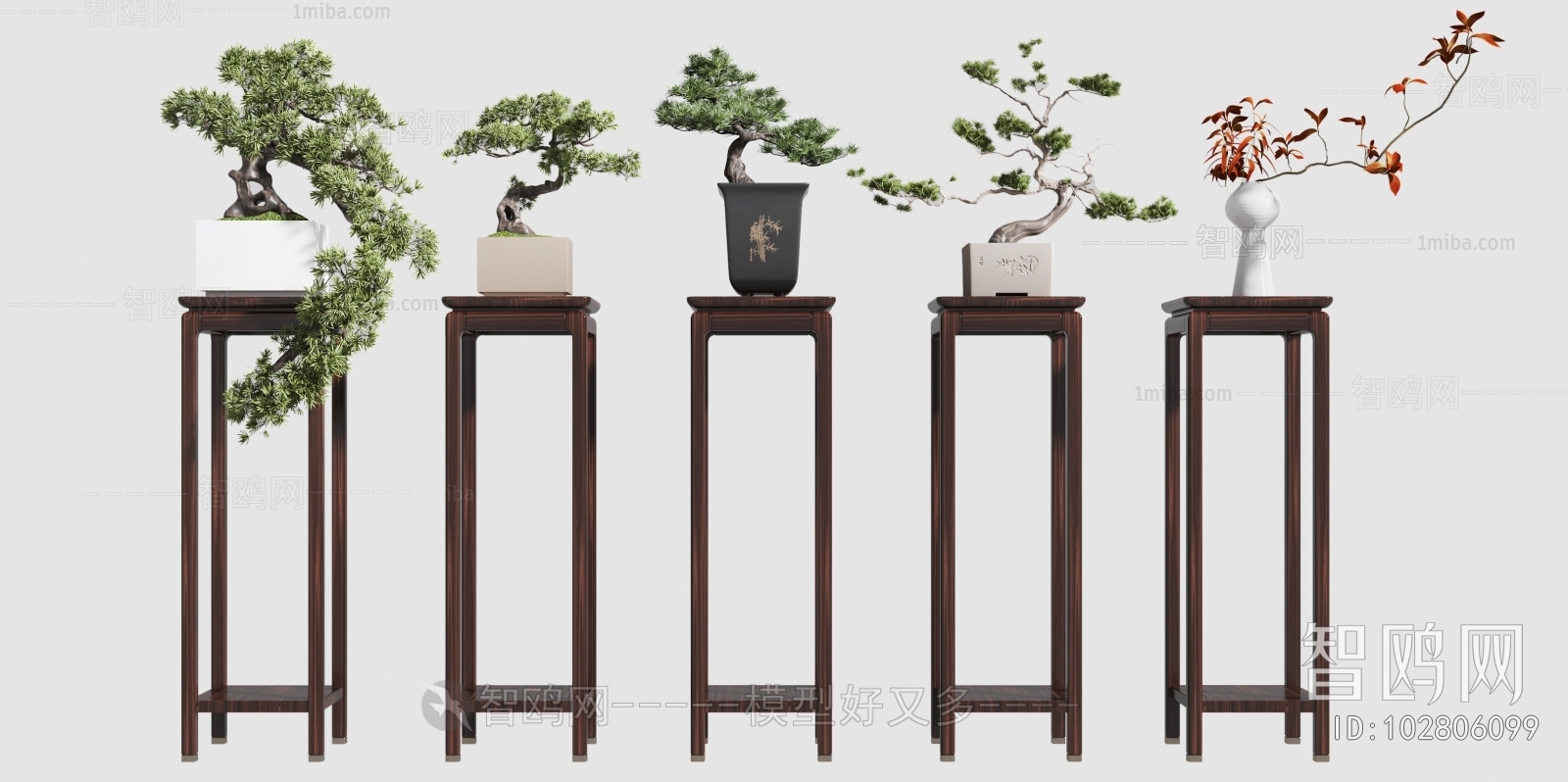 Chinese Style Flower Shelf