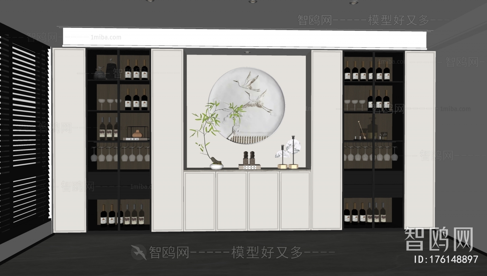 New Chinese Style Wine Cabinet