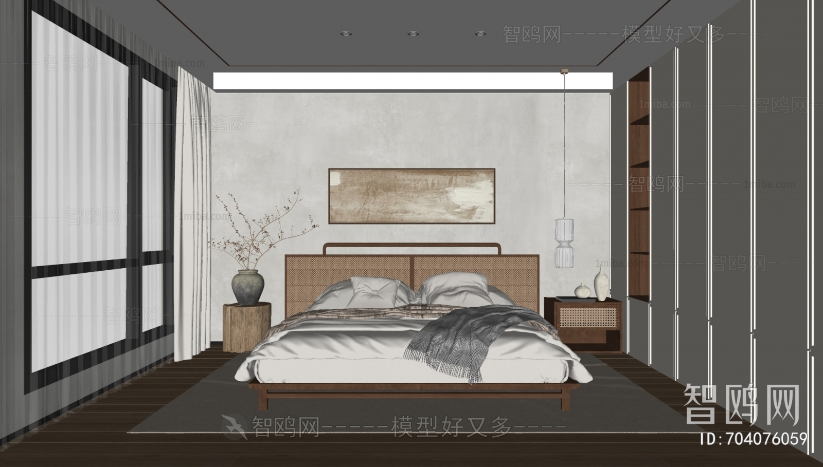 Wabi-sabi Style Bedroom