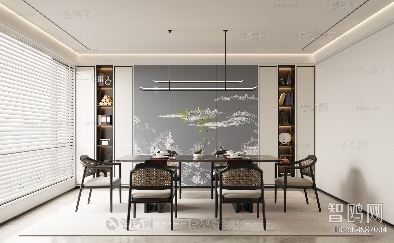 New Chinese Style Dining Room