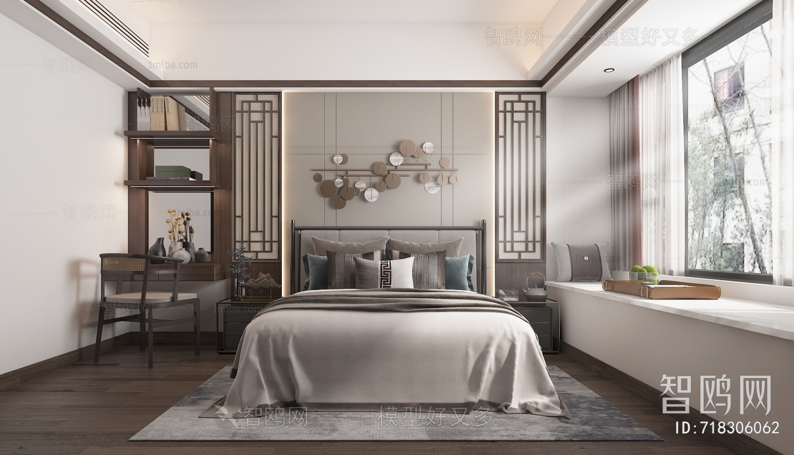 New Chinese Style Bedroom