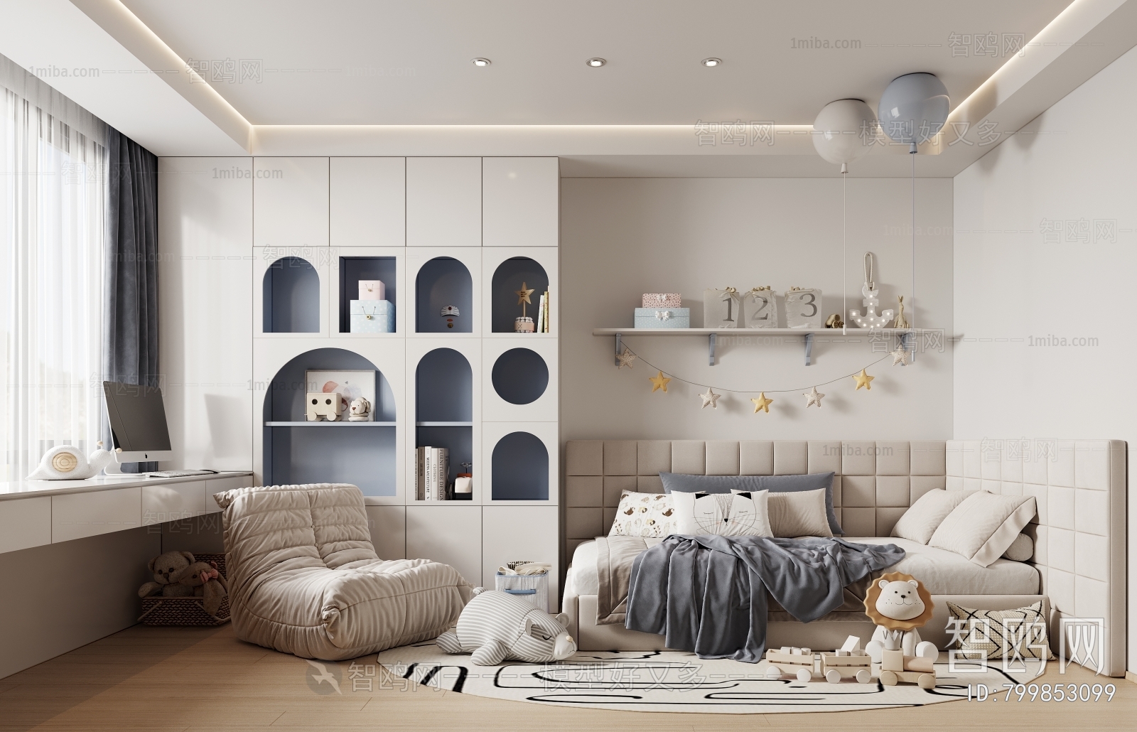 Modern Boy's Room And Son's Room