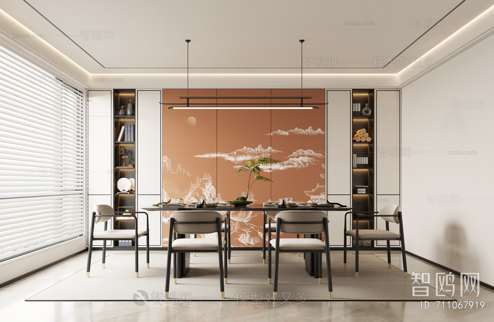 New Chinese Style Dining Room