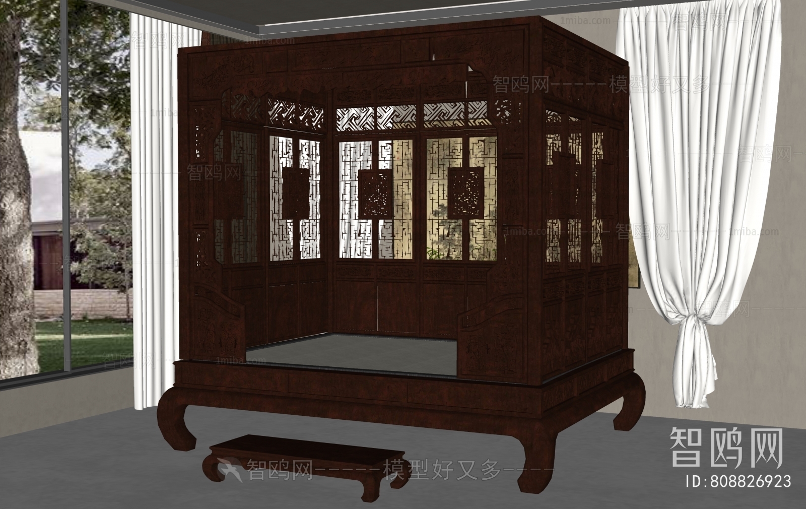 Chinese Style Double Bed