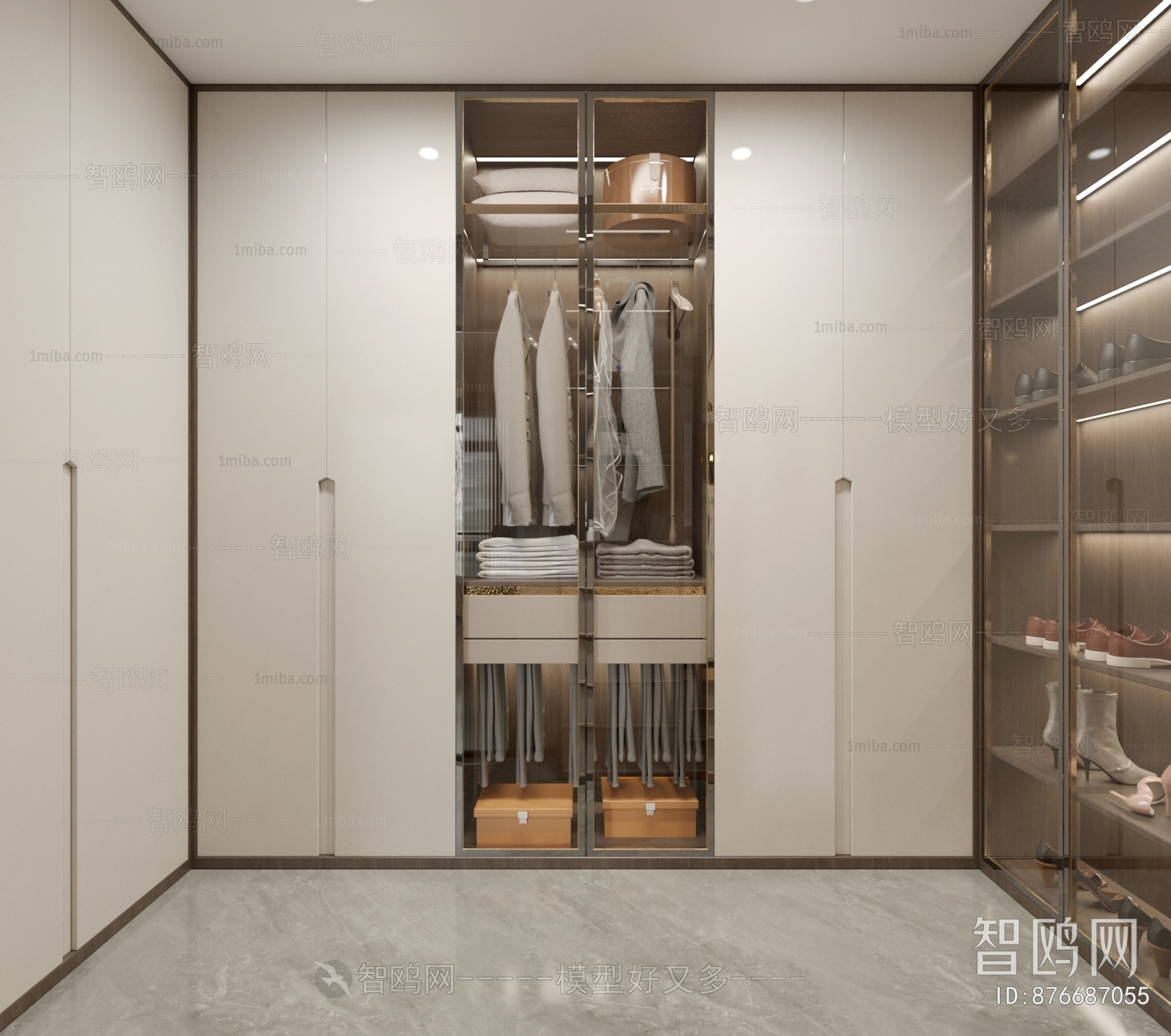 Modern Clothes Storage Area