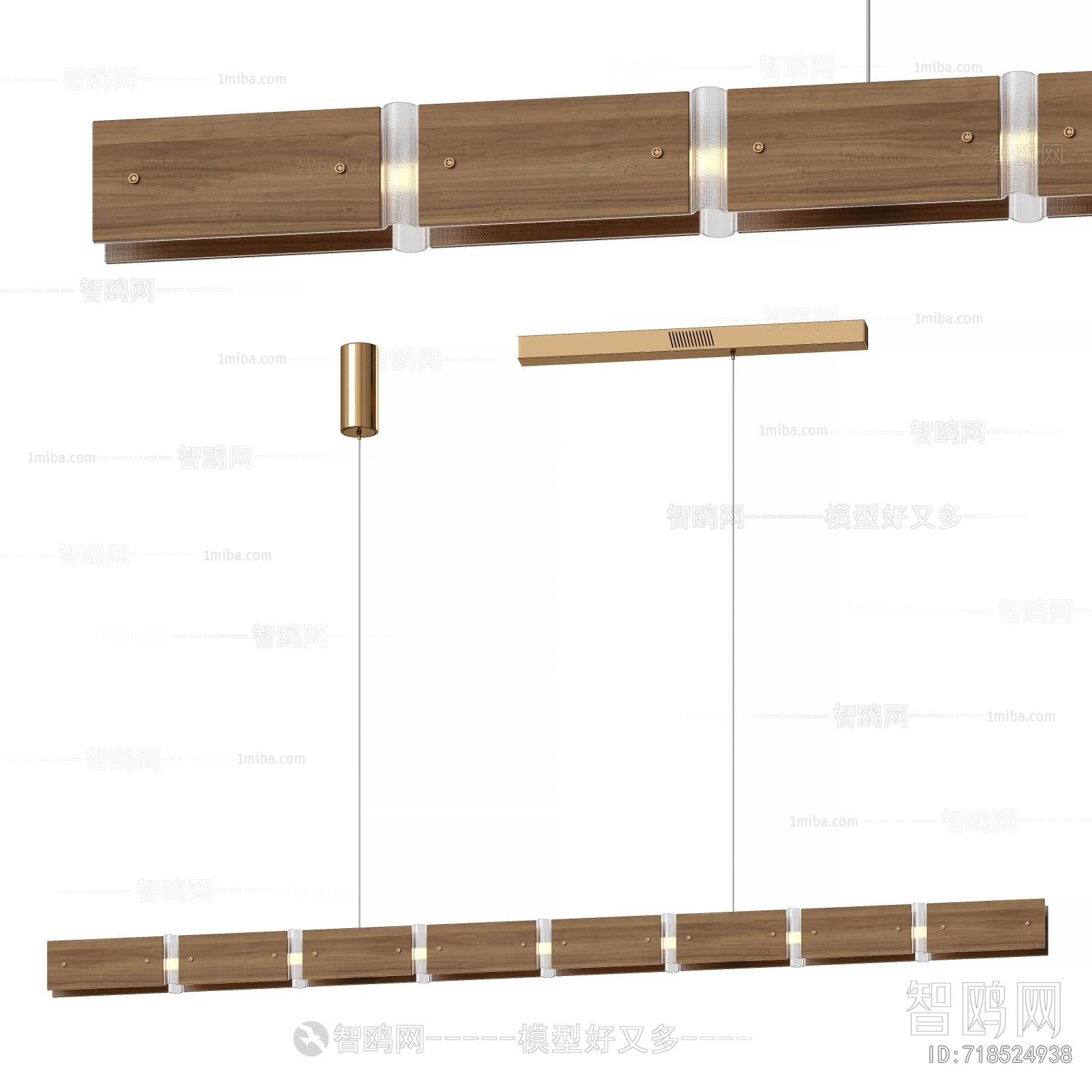 Modern Wabi-sabi Style Long Chandelier