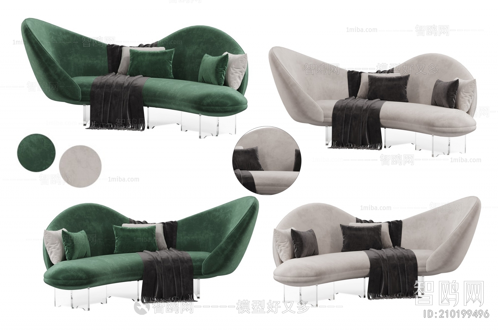 Nordic Style Shaped Sofa