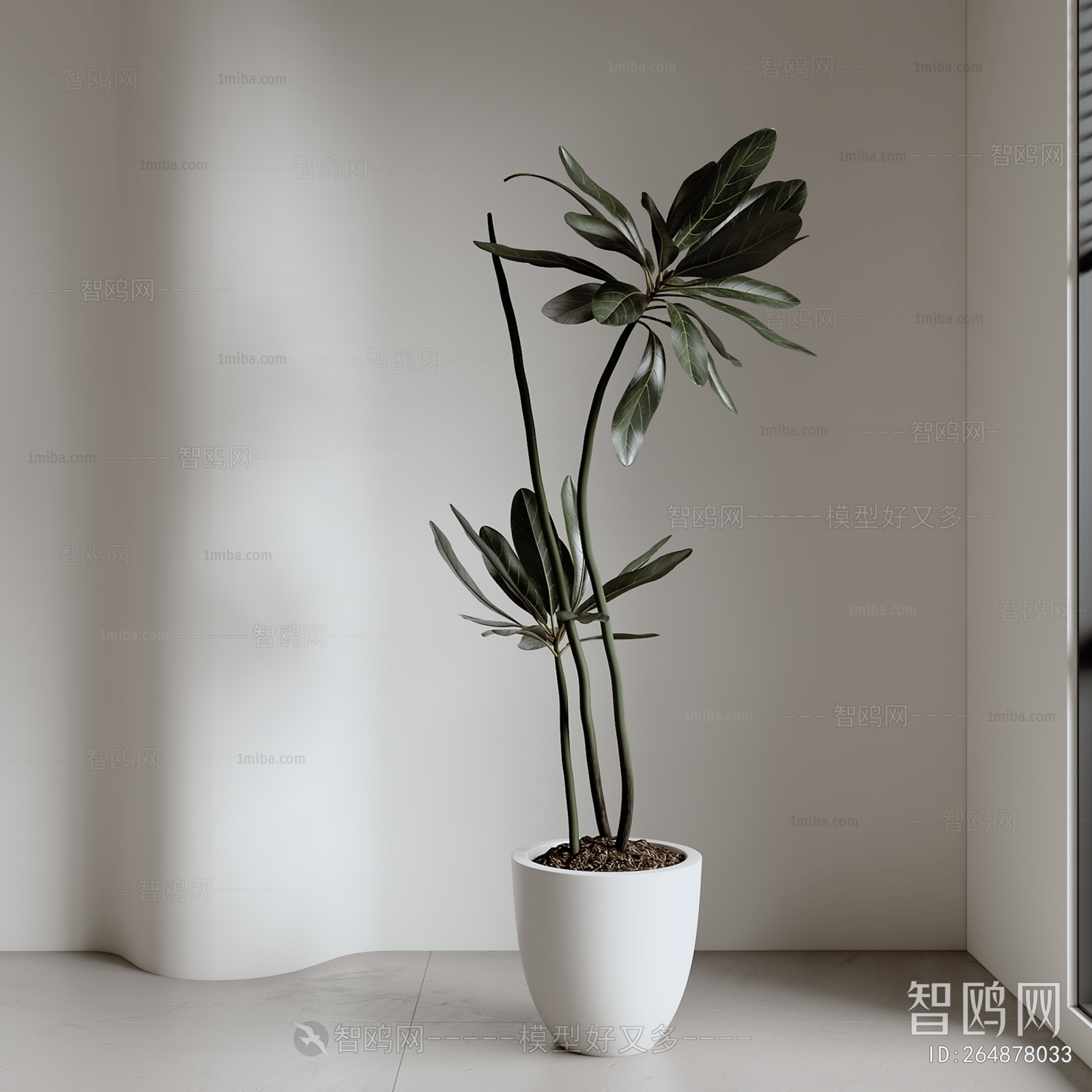 Modern Ground Green Plant Potted Plants