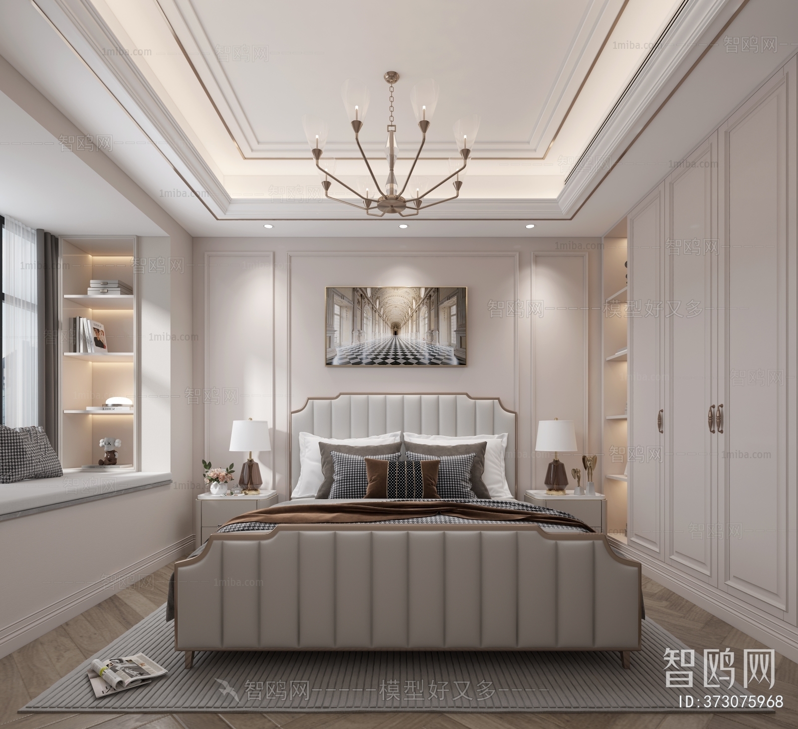 Modern Simple European Style Bedroom