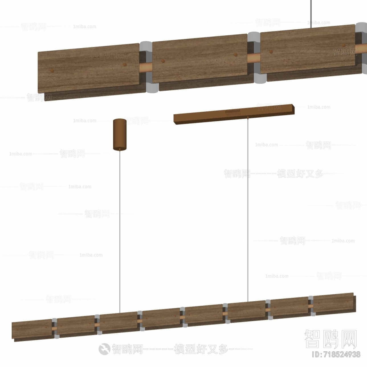 Modern Wabi-sabi Style Long Chandelier