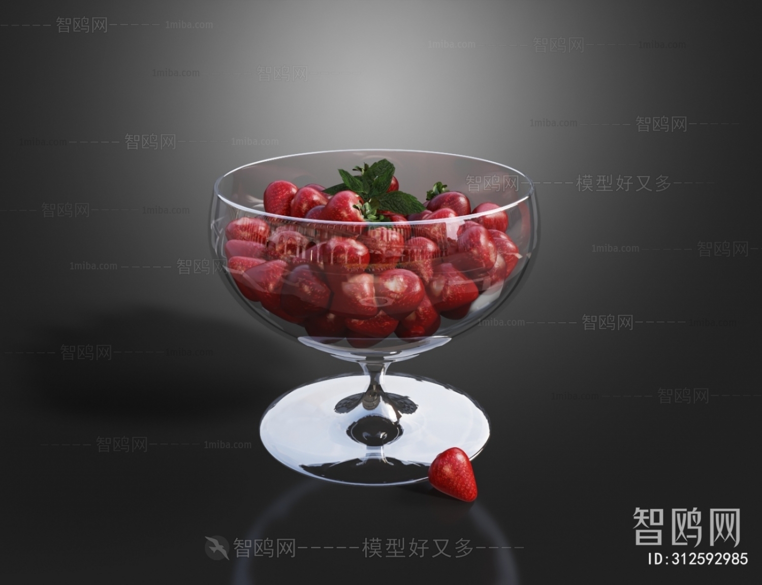现代水果果盘 草莓