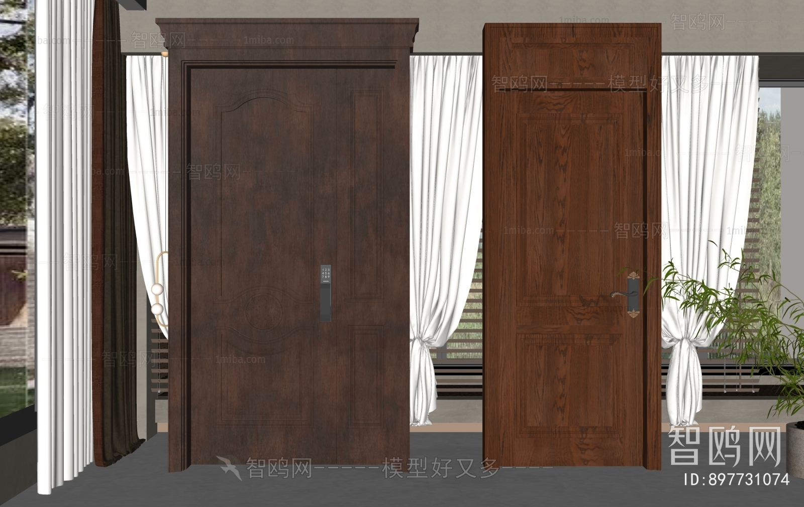 American Style Entrance Door