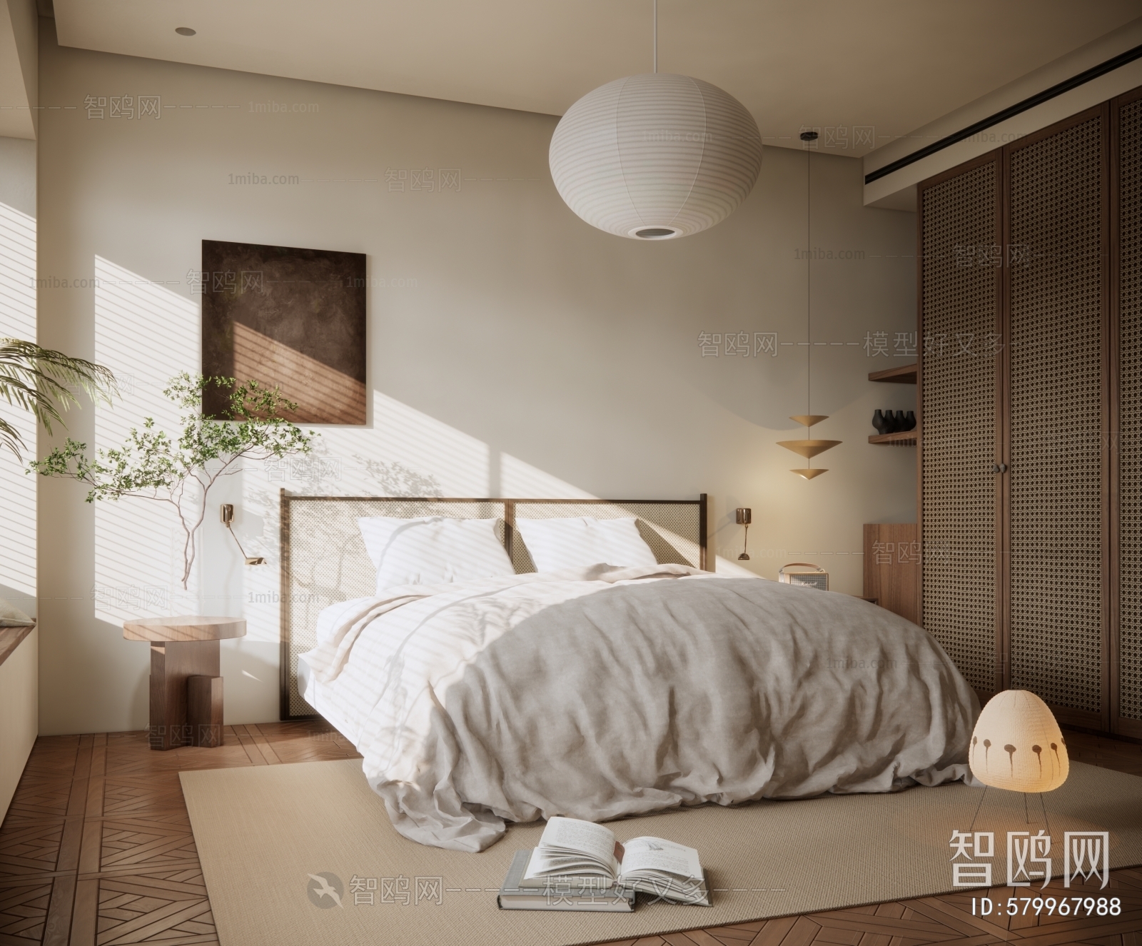 Modern Wabi-sabi Style Bedroom