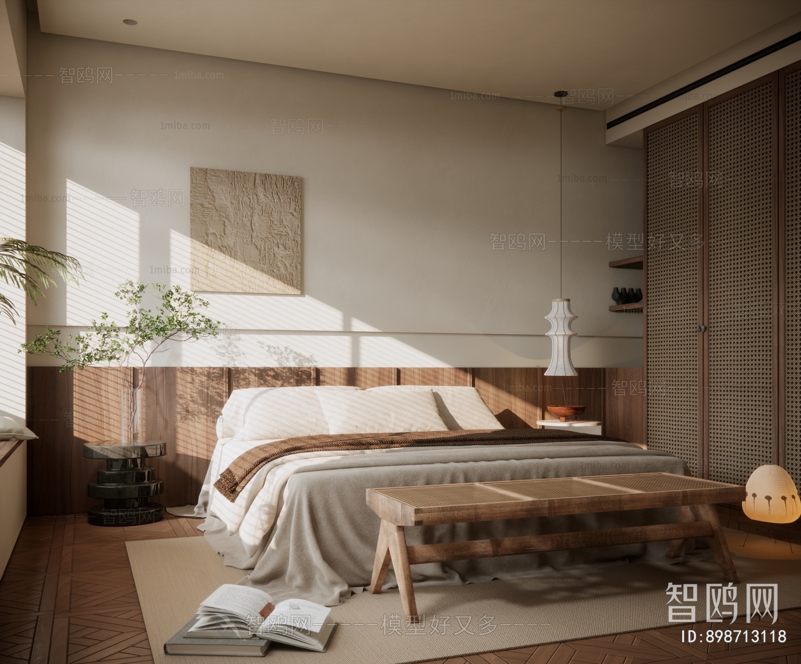 Modern Wabi-sabi Style Bedroom