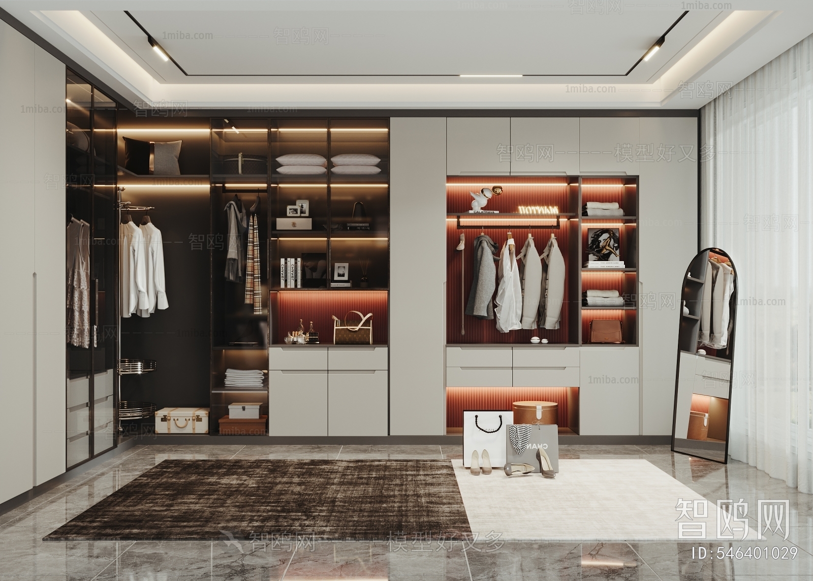 Modern Clothes Storage Area