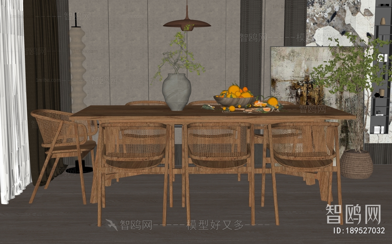 Modern Wabi-sabi Style Dining Table And Chairs