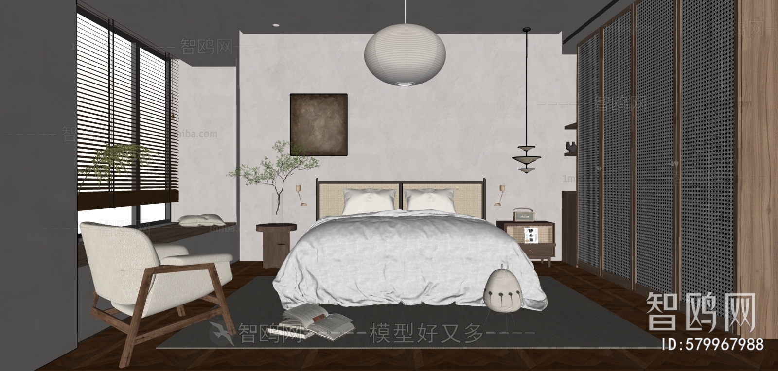 Modern Wabi-sabi Style Bedroom