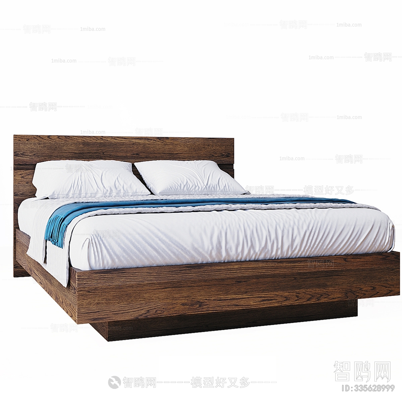 Wabi-sabi Style Double Bed