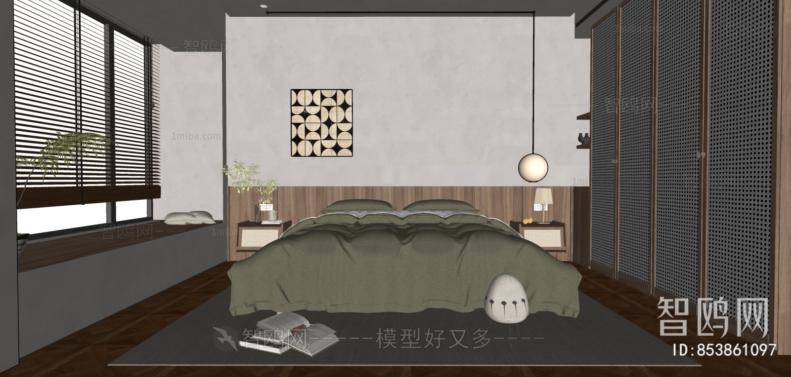 Modern Wabi-sabi Style Bedroom