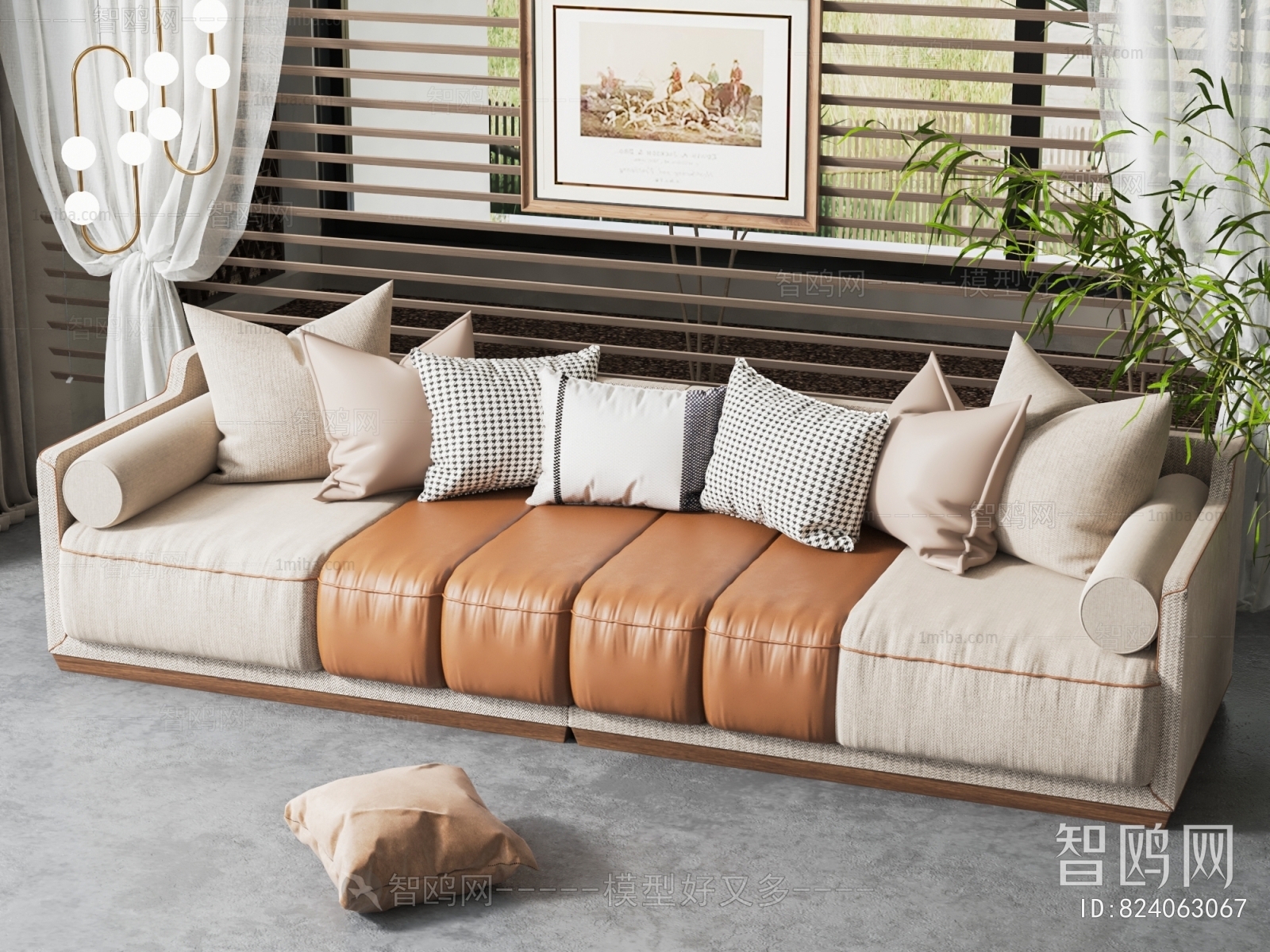 Simple European Style Multi Person Sofa