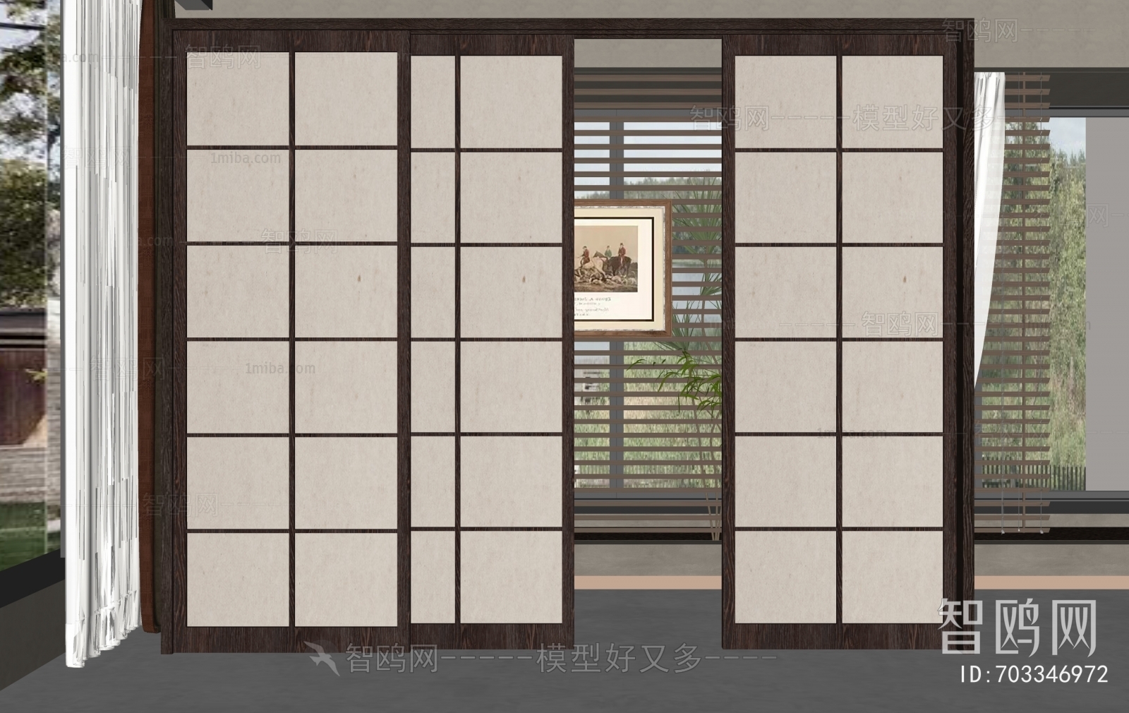 New Chinese Style Sliding Door