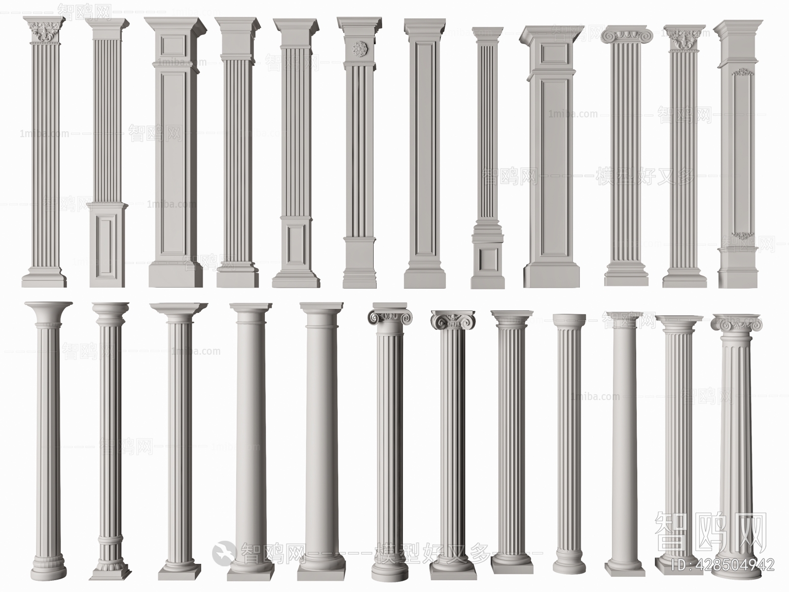 欧式罗马石膏柱子