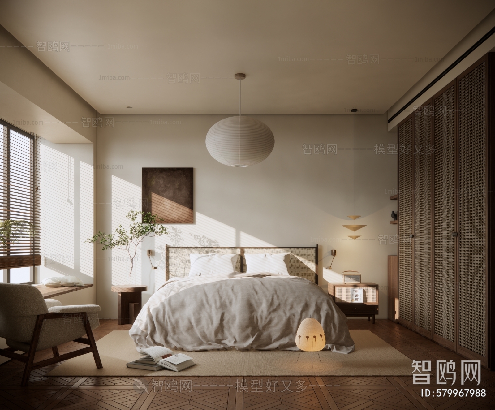 Modern Wabi-sabi Style Bedroom