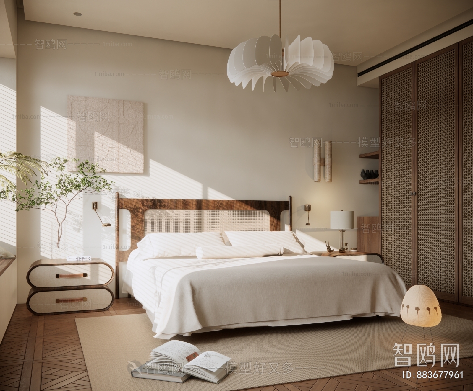 Modern Wabi-sabi Style Bedroom