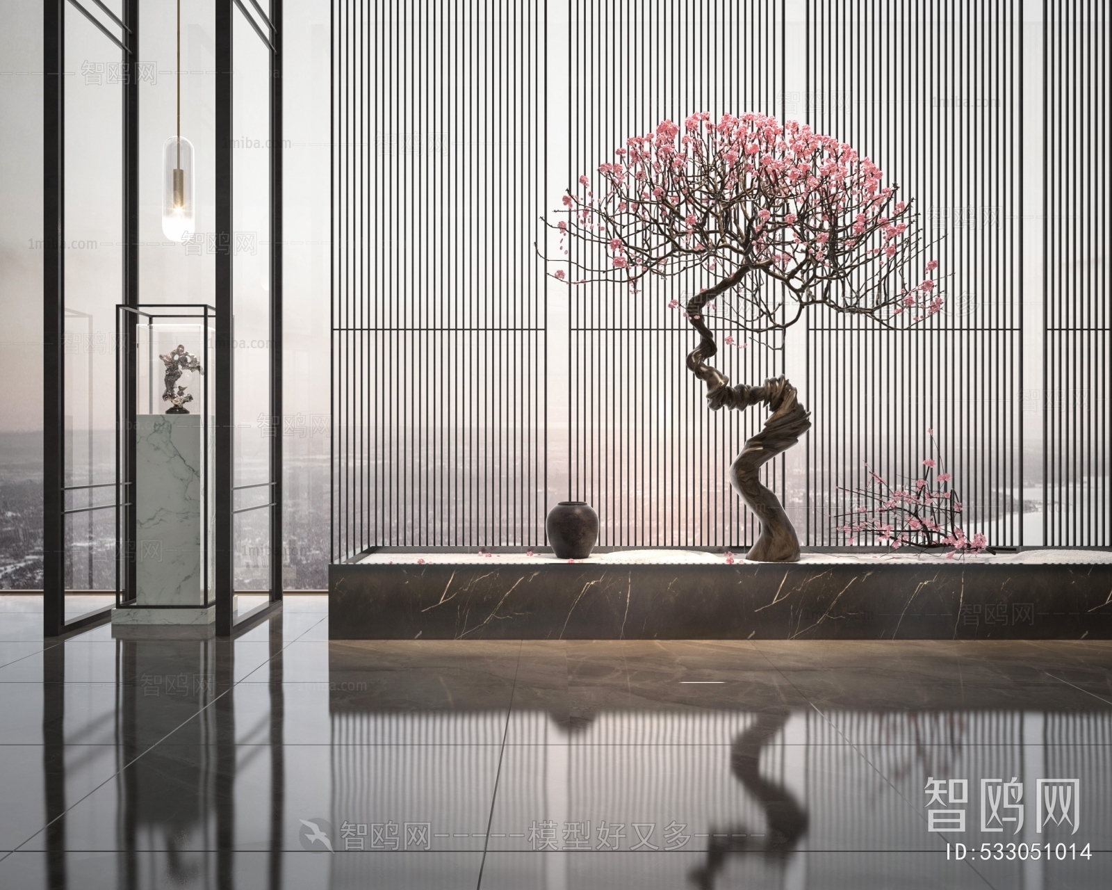 新中式装饰树 景观小品