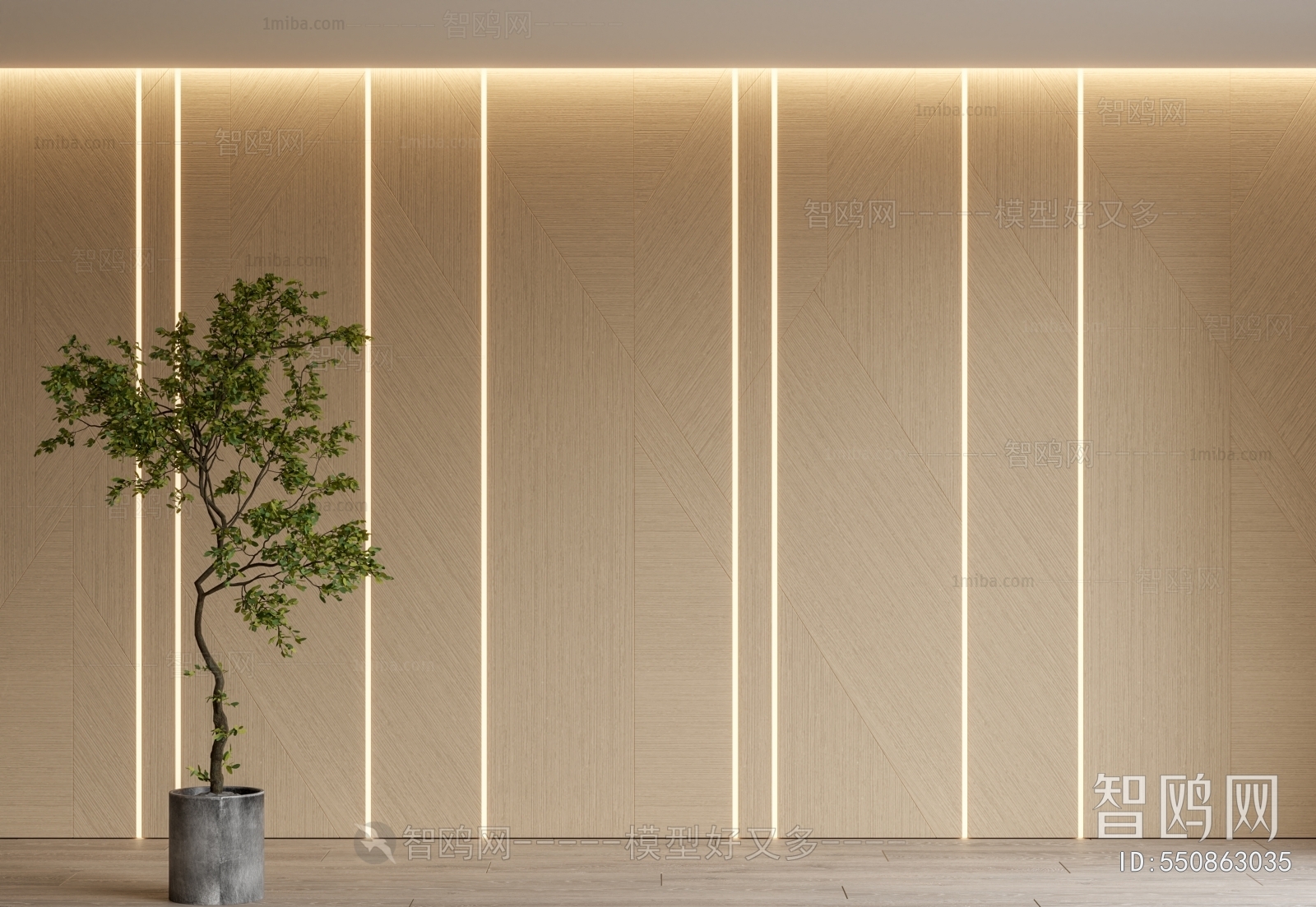 现代木饰面护墙板
