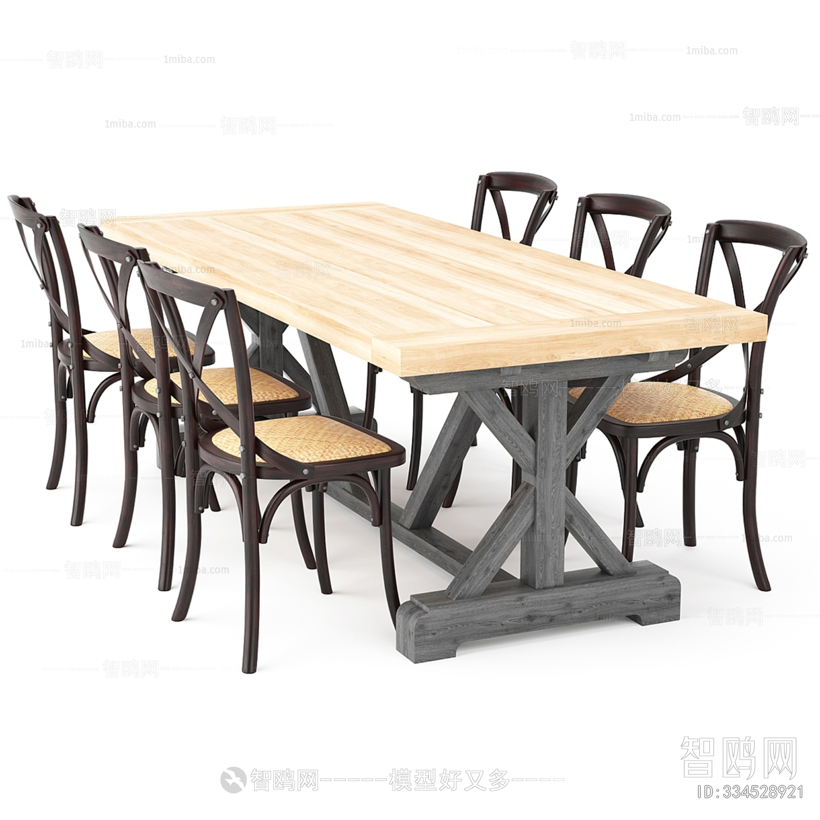 工业风餐桌椅组合