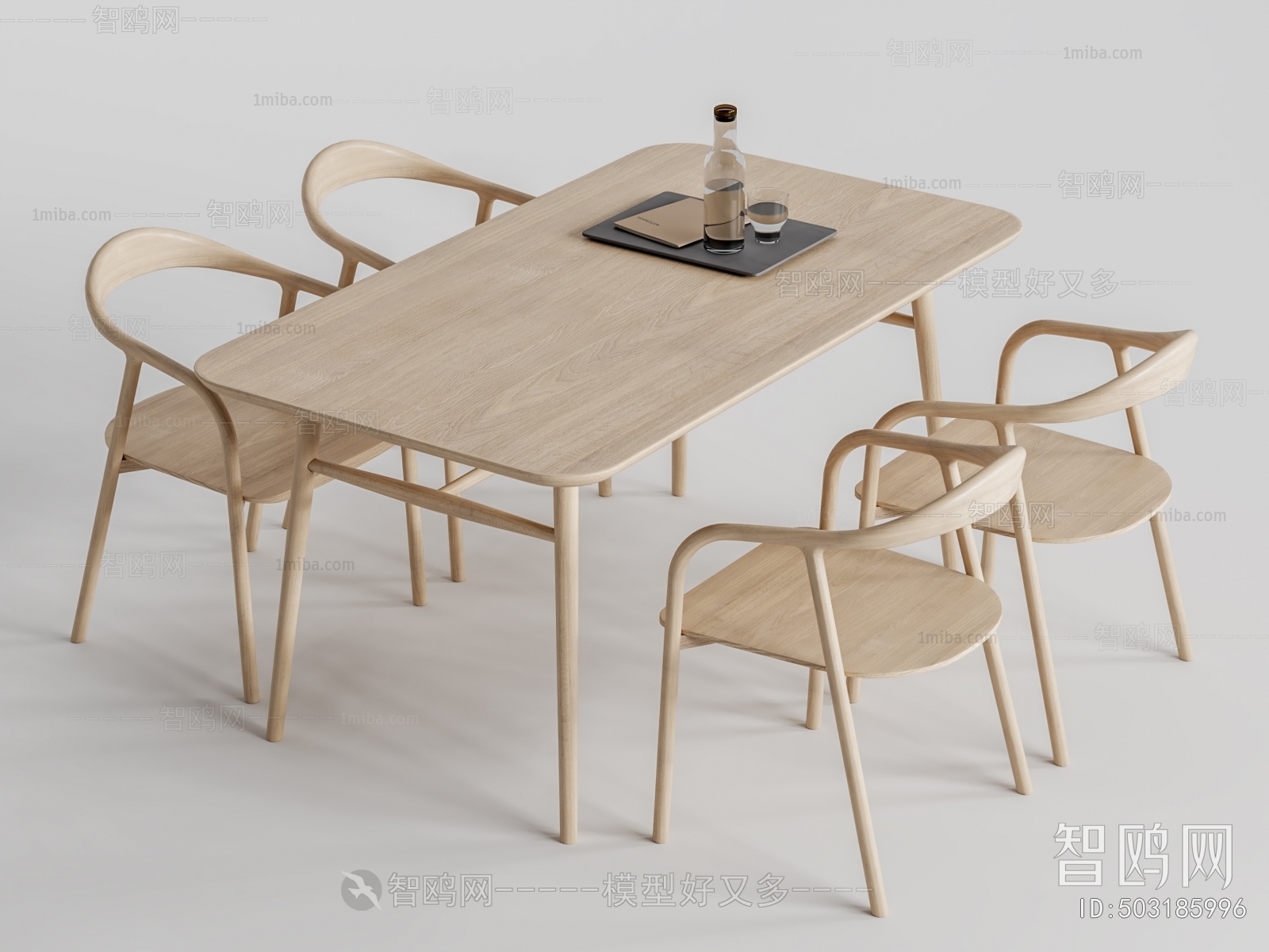 北欧实木餐桌椅