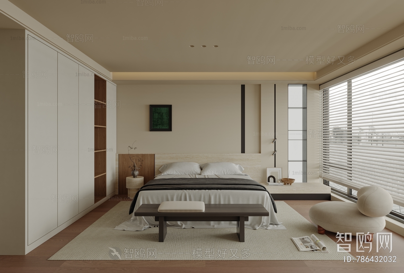 Modern Wabi-sabi Style Bedroom