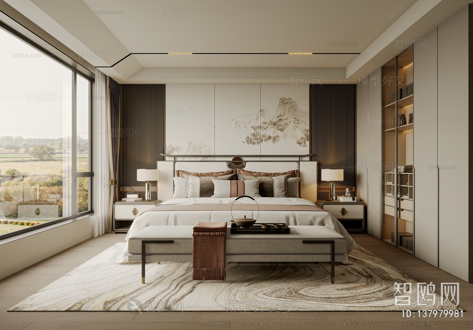 New Chinese Style Bedroom