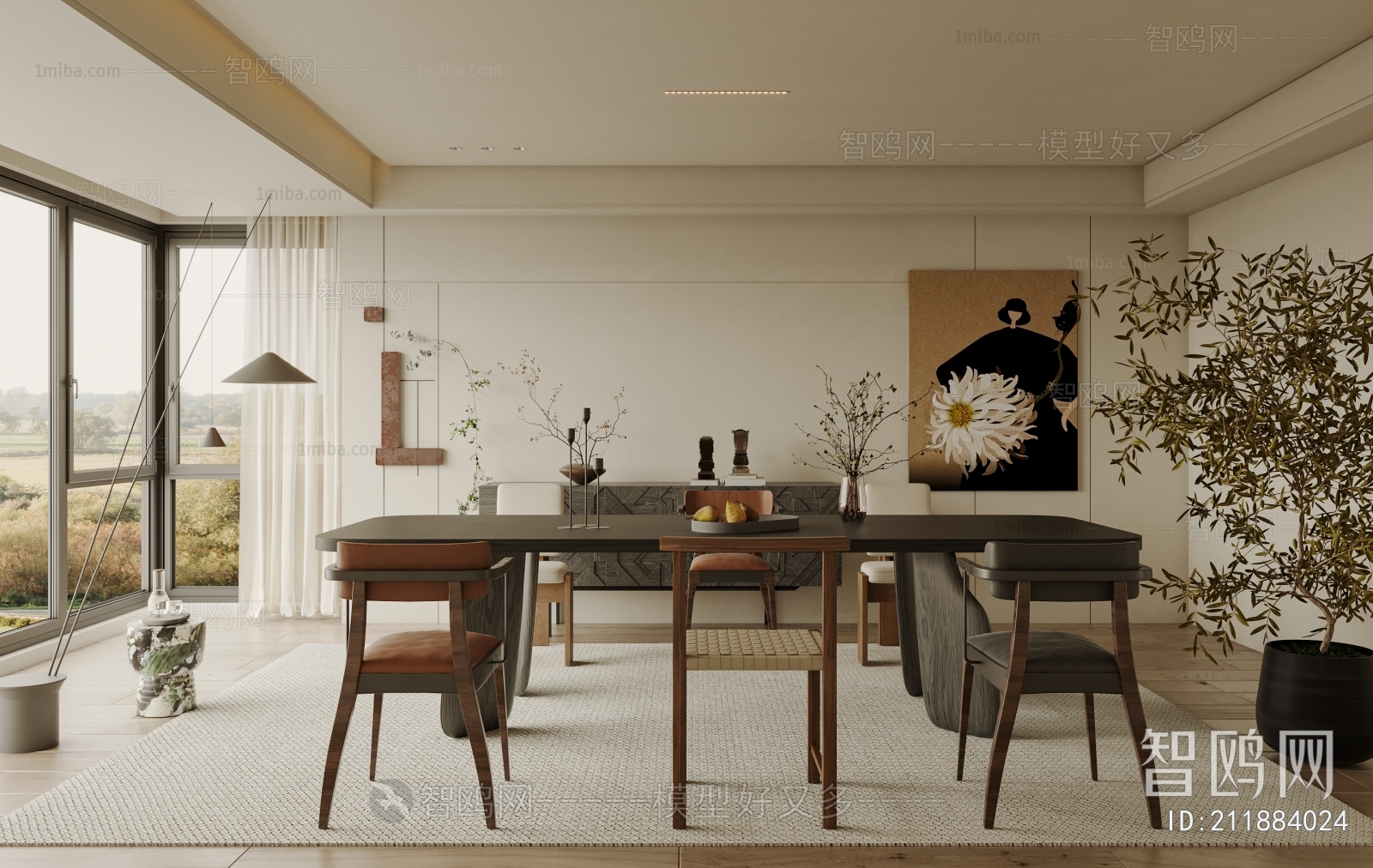 Wabi-sabi Style Dining Room