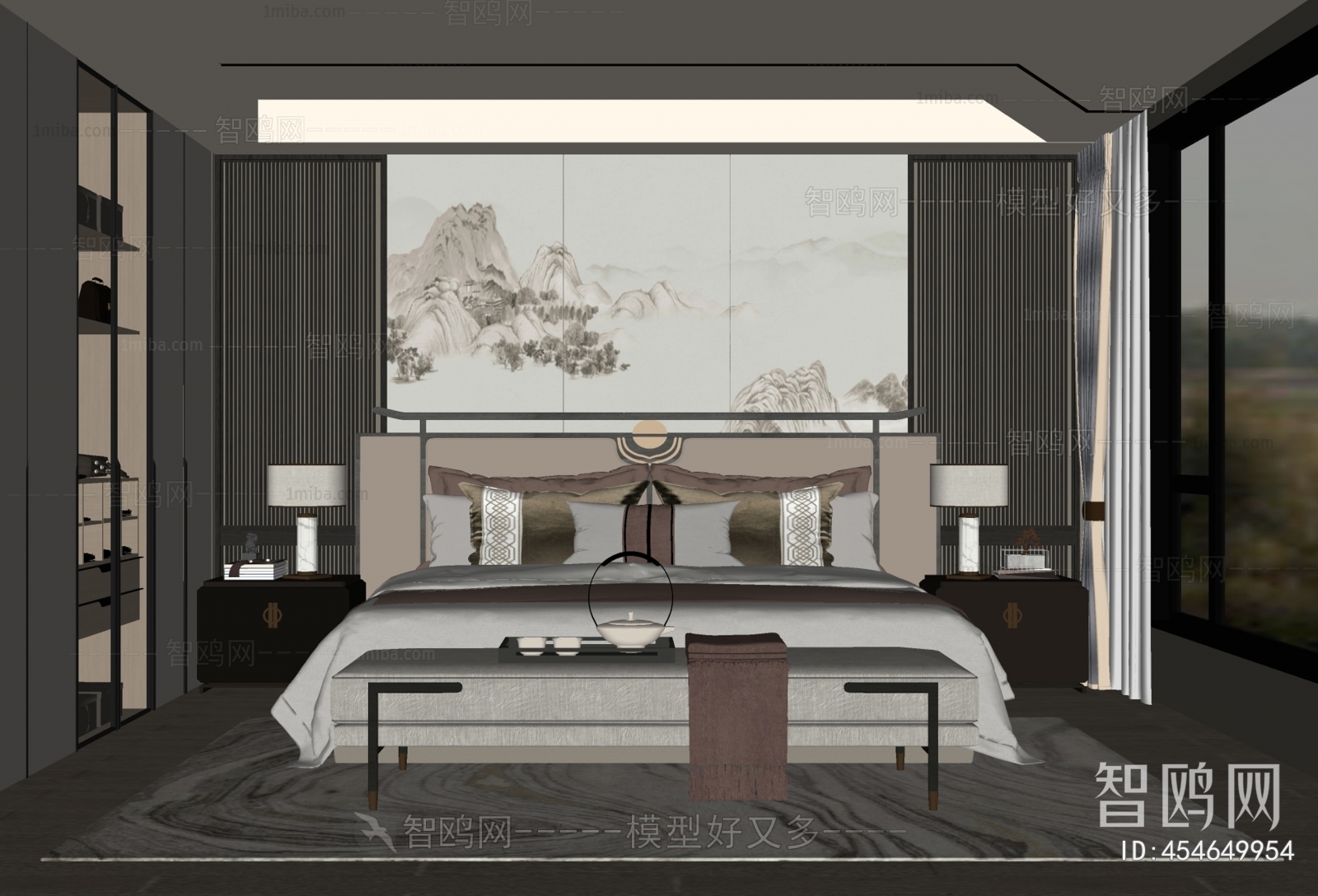 New Chinese Style Bedroom