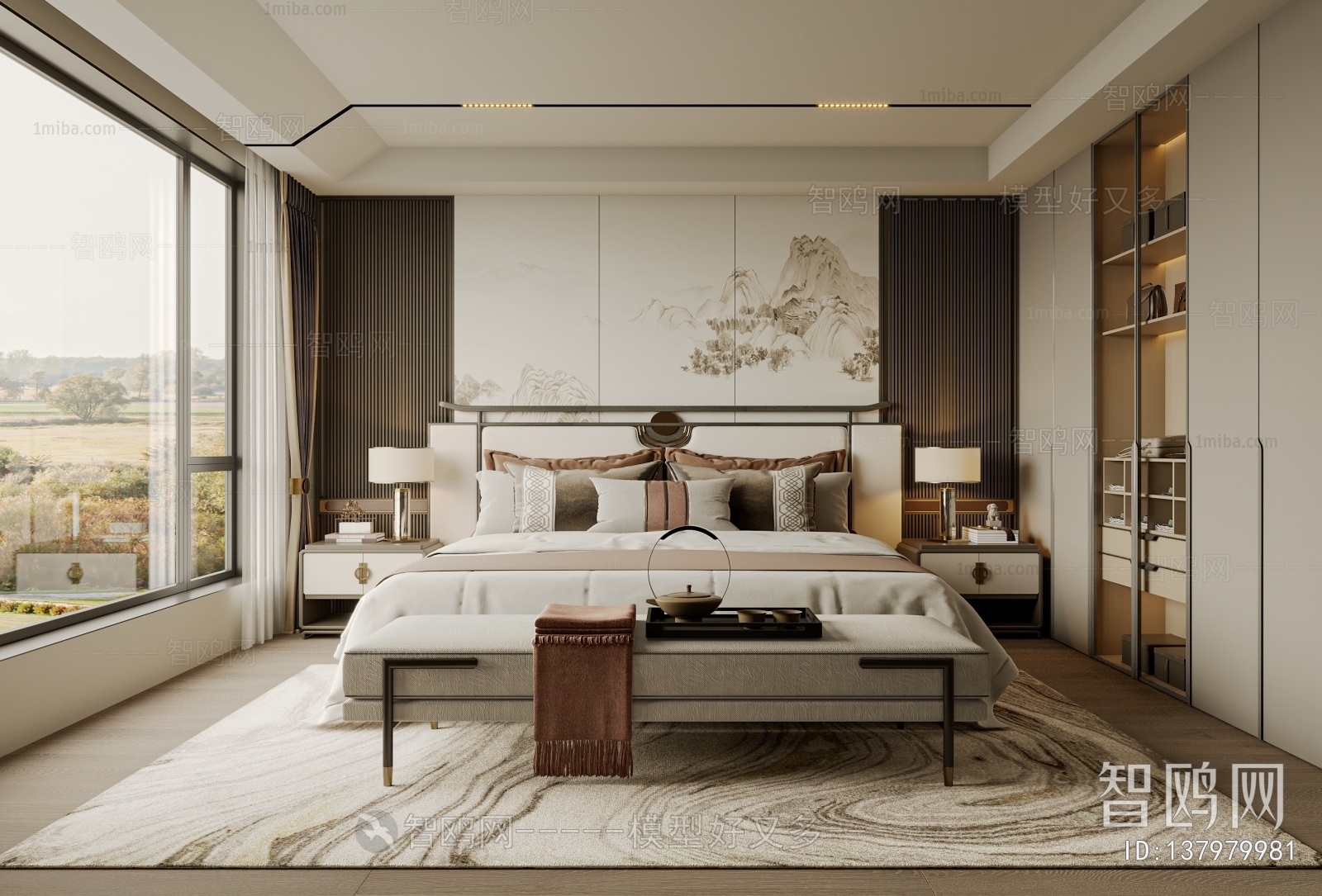 New Chinese Style Bedroom