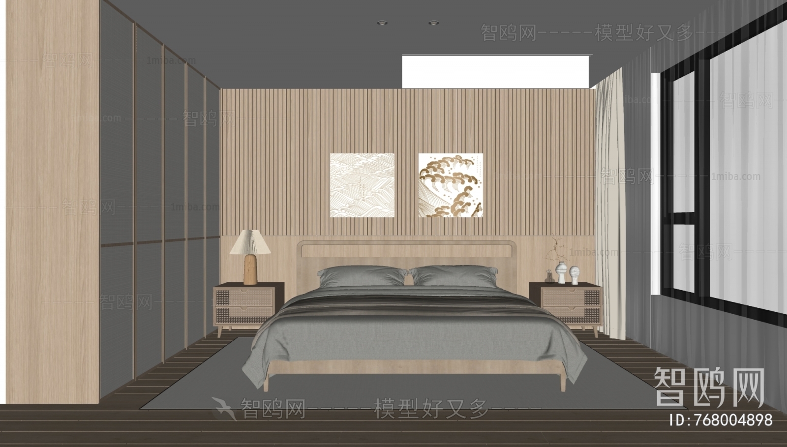 Japanese Style Wabi-sabi Style Bedroom