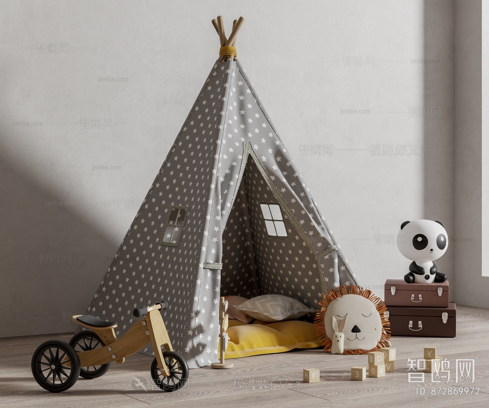 现代儿童帐篷玩具组合