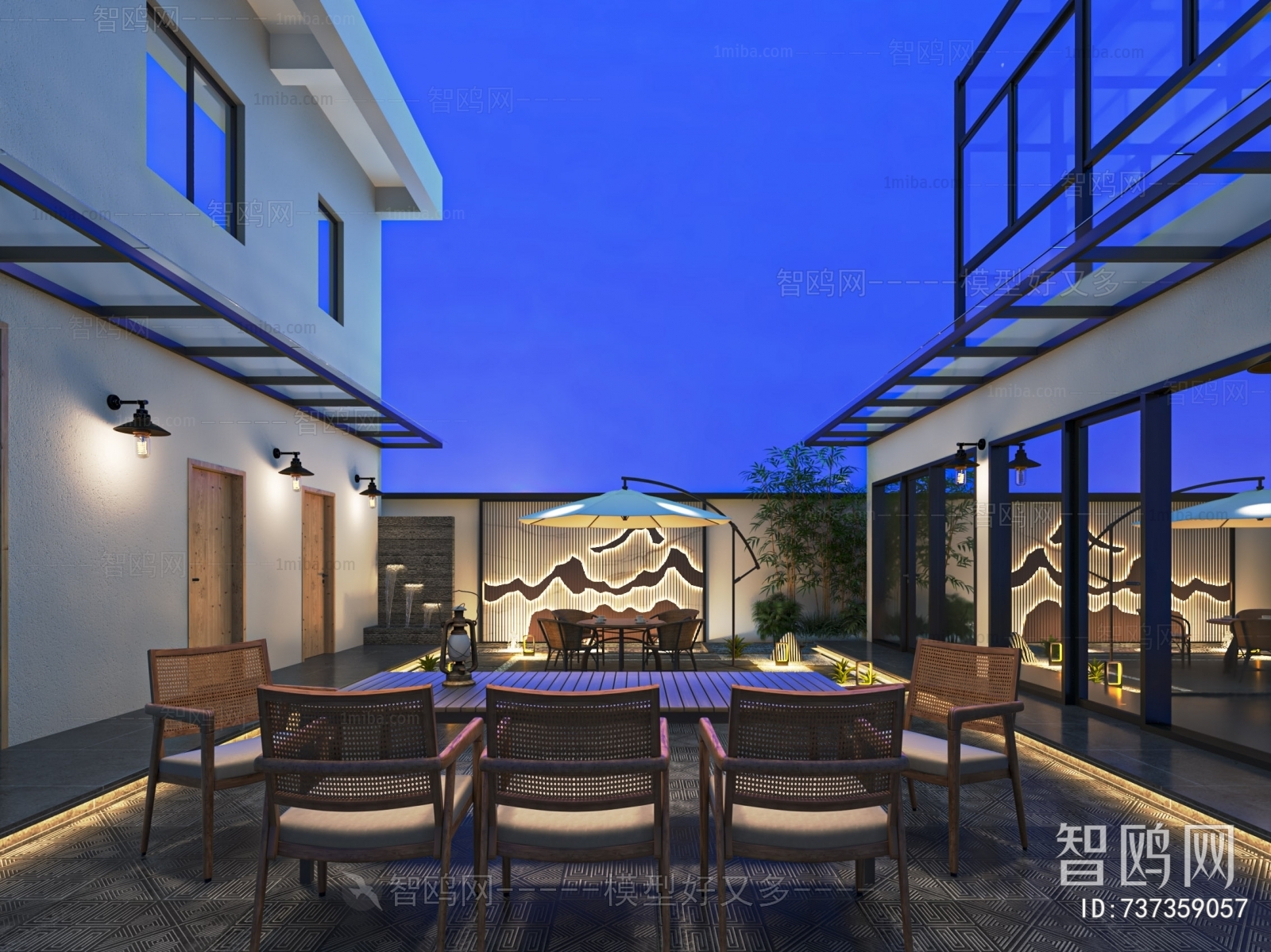 New Chinese Style Courtyard/landscape