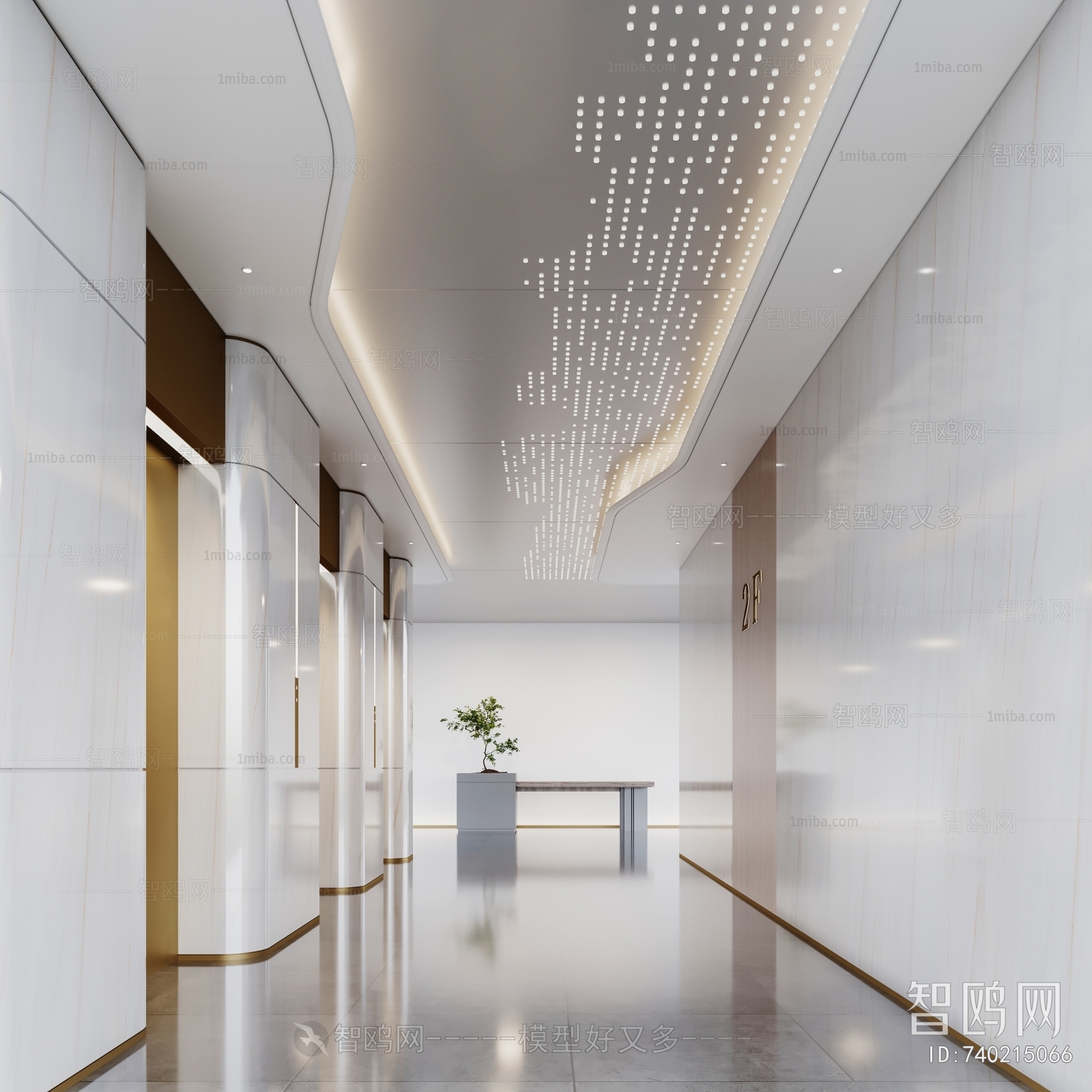 Modern Office Elevator Hall