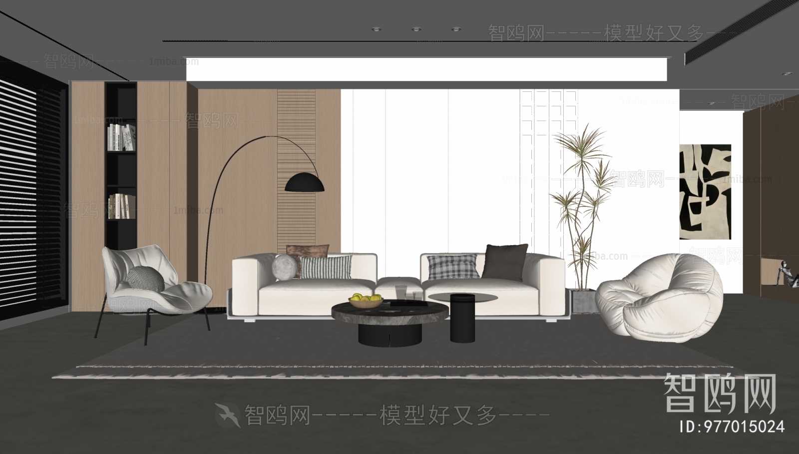 Modern Wabi-sabi Style A Living Room