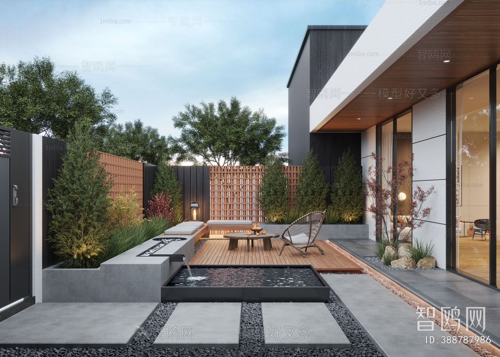 Modern Courtyard/landscape