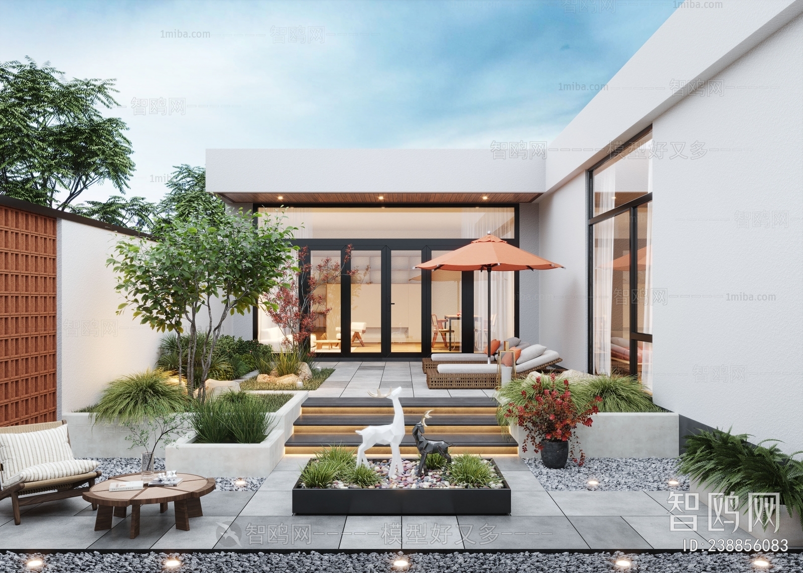 Modern Courtyard/landscape